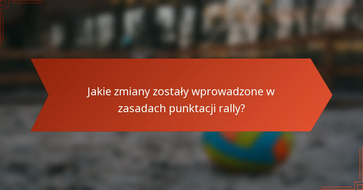 Jakie zmiany zostały wprowadzone w zasadach punktacji rally?